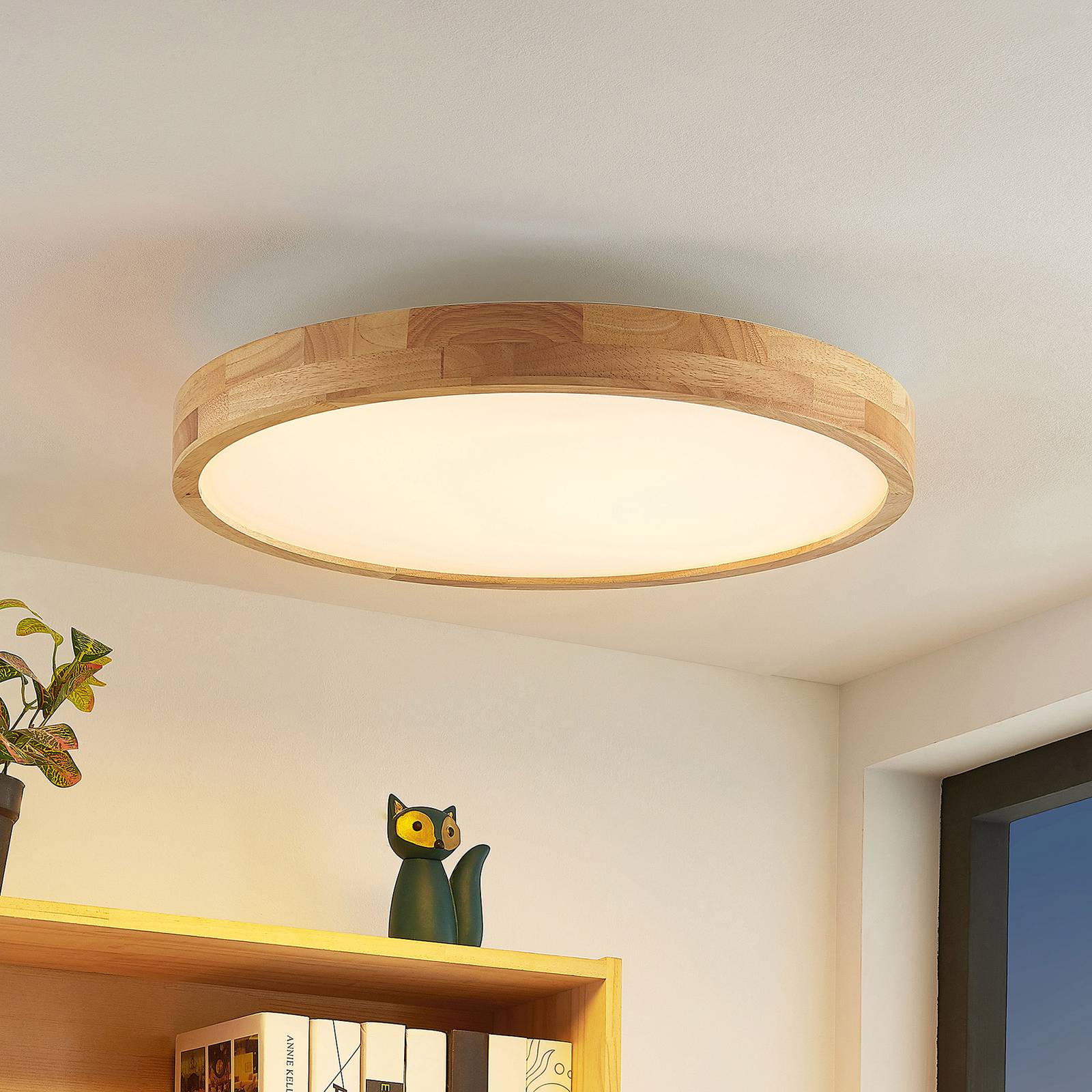Lindby LED-Deckenlampe Lanira, Ø 60 cm, Holz, Remote, CCT Lindby LED-Deckenlampe Lanira, Ø 60 cm, Holz, Remote, CCT von LINDBY