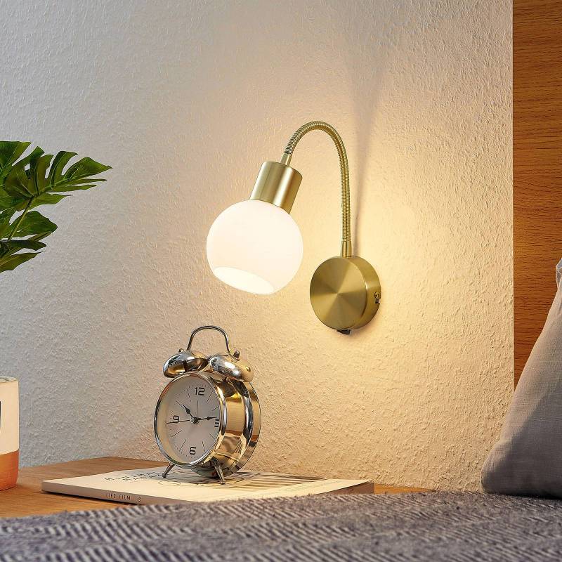 Lindby Lioma Wandleuchte mit Flexarm, messing von LINDBY