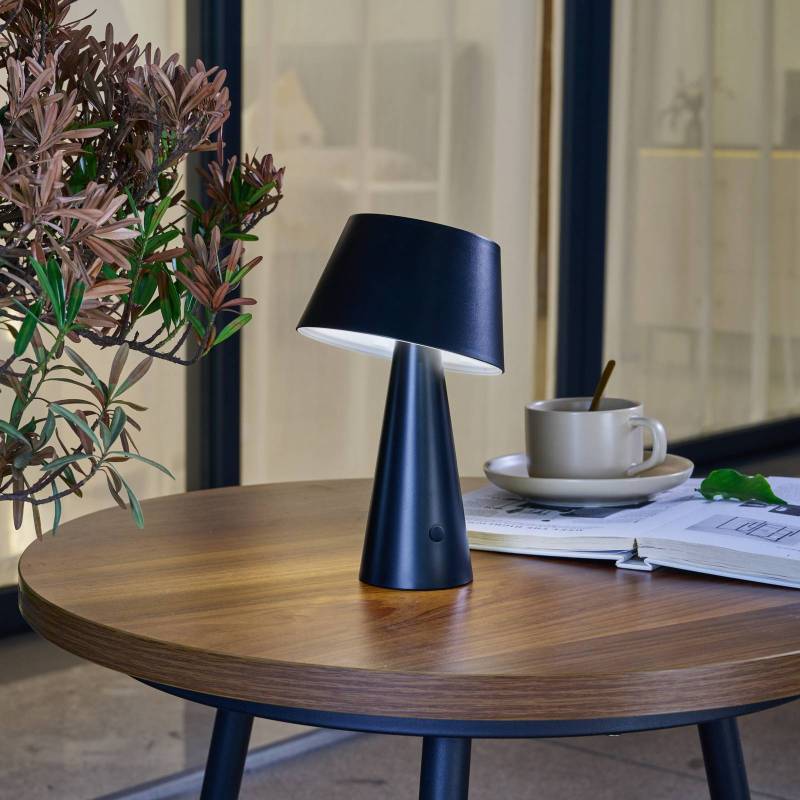 Lindby LED-Solartischlampe Lirinor schwarz Kunststoff 13 cm von LINDBY