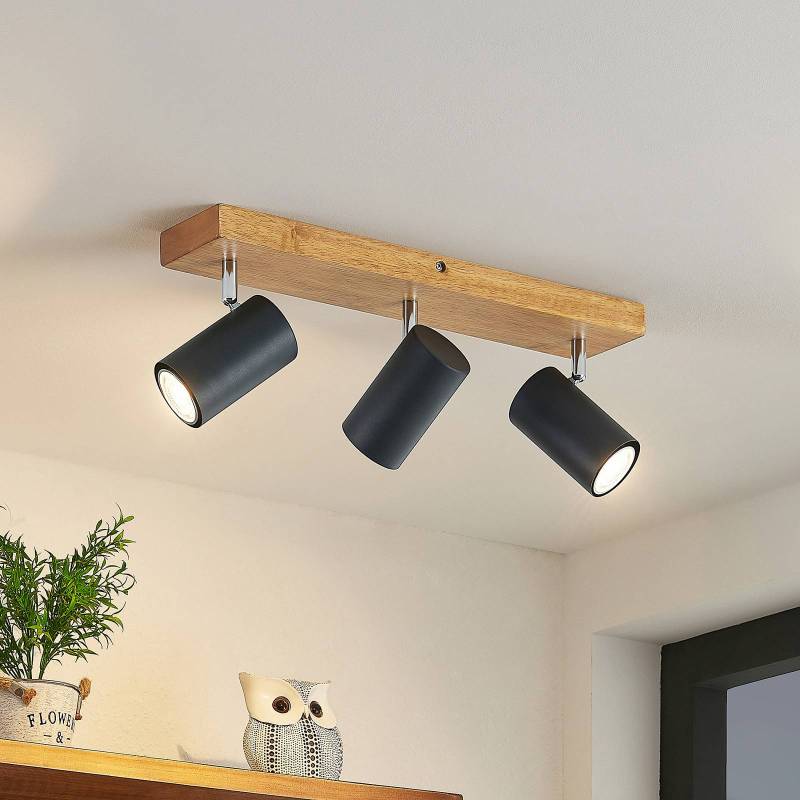 Lindby Deckenstrahler Maniva, 44cm, 3-flammig, schwarz, GU10 von LINDBY