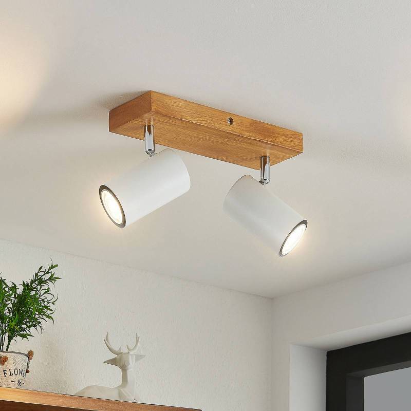 Lindby Deckenstrahler Maniva, 26 cm, 2-flammig, weiß, GU10 von LINDBY