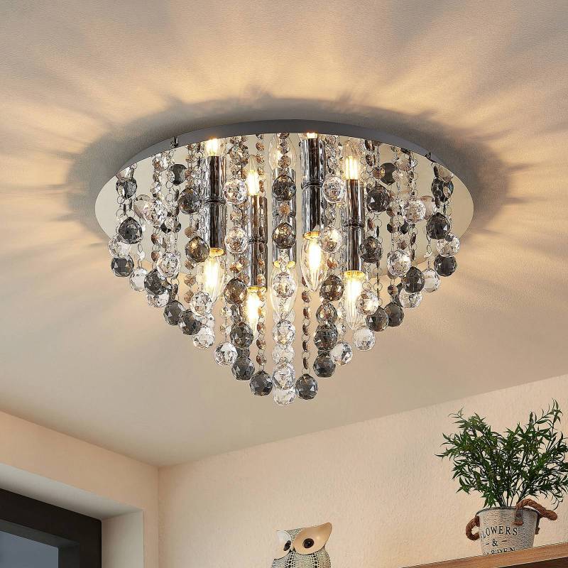 Lindby Maram Deckenlampe mit Acrylbehang, rund von LINDBY