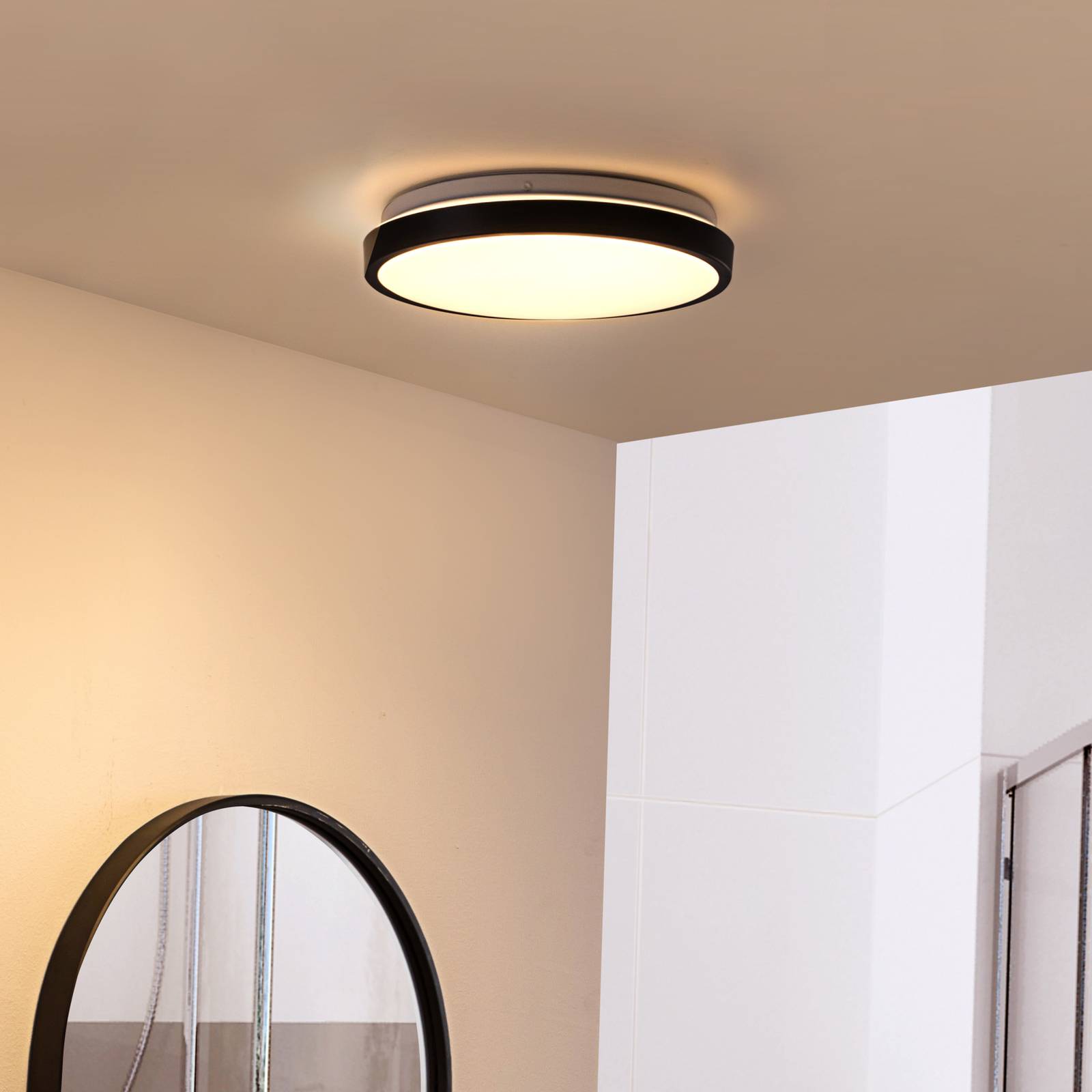 Lindby LED-Deckenlampe Medon Ø 29 cm schwarz Kunststoff IP44 Lindby LED-Deckenlampe Medon Ø 29 cm schwarz Kunststoff IP44 von LINDBY