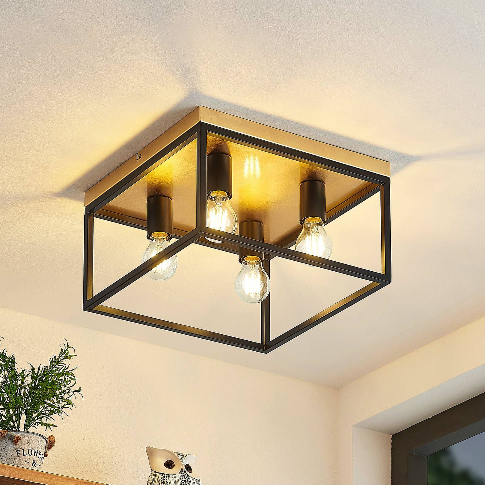 Lindby Miravi Deckenlampe, Goldfolie, vierflammig Lindby Miravi Deckenlampe, Goldfolie, vierflammig von LINDBY
