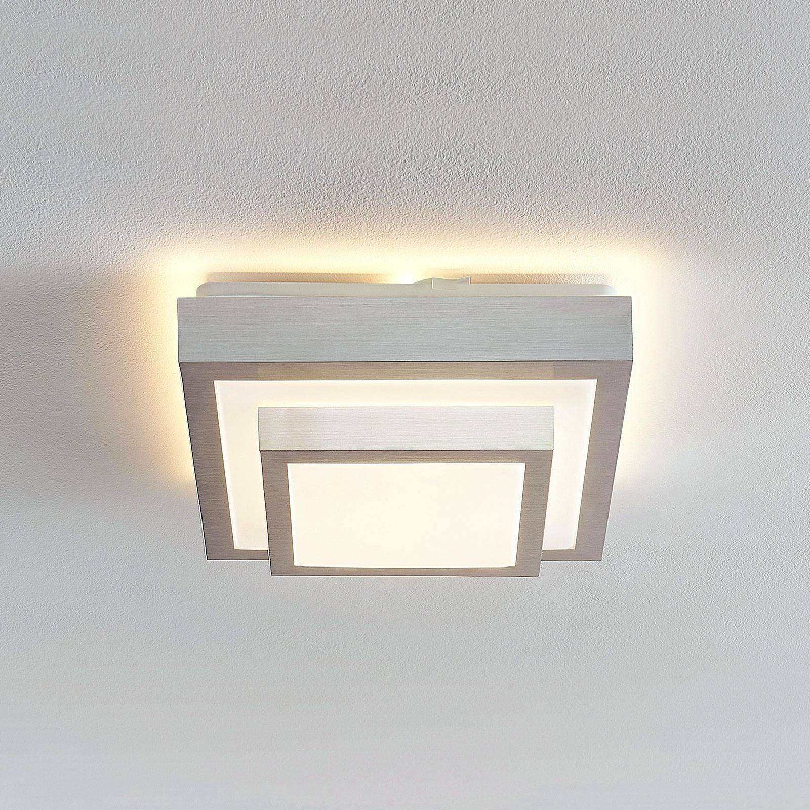 Lindby Mirco LED-Alu-Deckenlampe, eckig, 27 cm Lindby Mirco LED-Alu-Deckenlampe, eckig, 27 cm von LINDBY