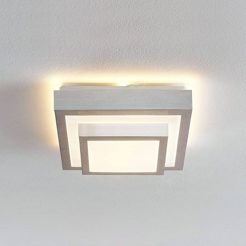 Lindby Mirco LED-Alu-Deckenlampe, eckig, 27 cm von LINDBY
