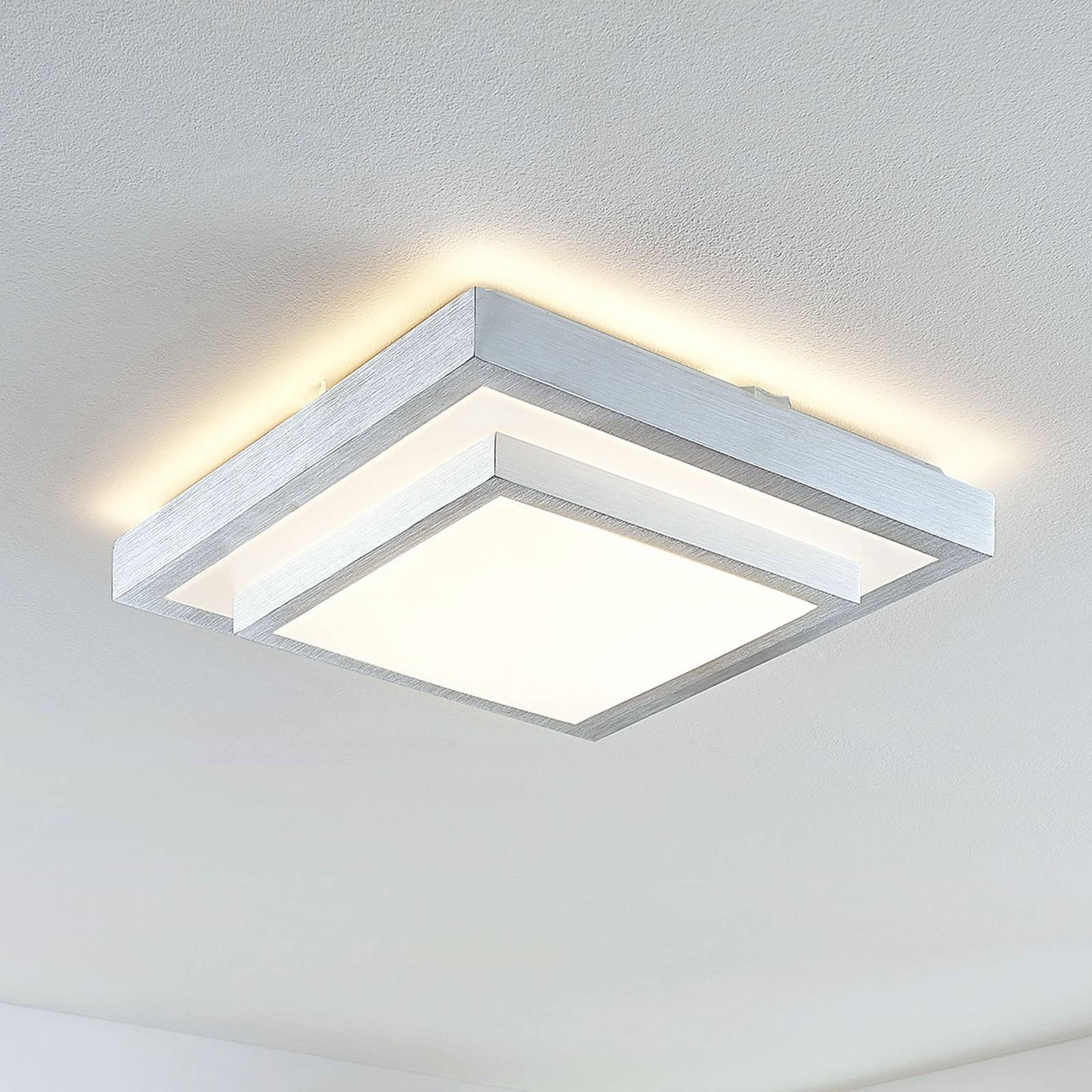 Lindby Mirco LED-Alu-Deckenlampe, eckig, 37,5 cm Lindby Mirco LED-Alu-Deckenlampe, eckig, 37,5 cm von LINDBY