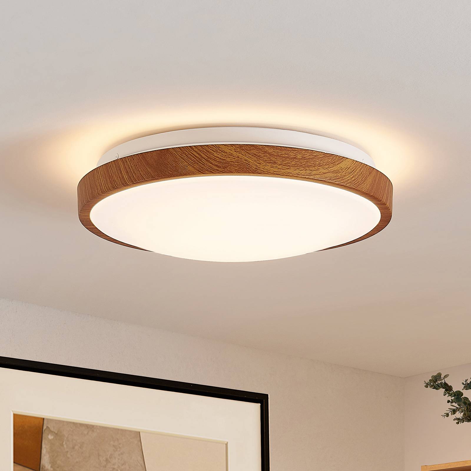 Lindby LED-Deckenleuchte Mynte, Ø30cm, Holzoptik, Kunststoff Lindby LED-Deckenleuchte Mynte, Ø30cm, Holzoptik, Kunststoff von LINDBY
