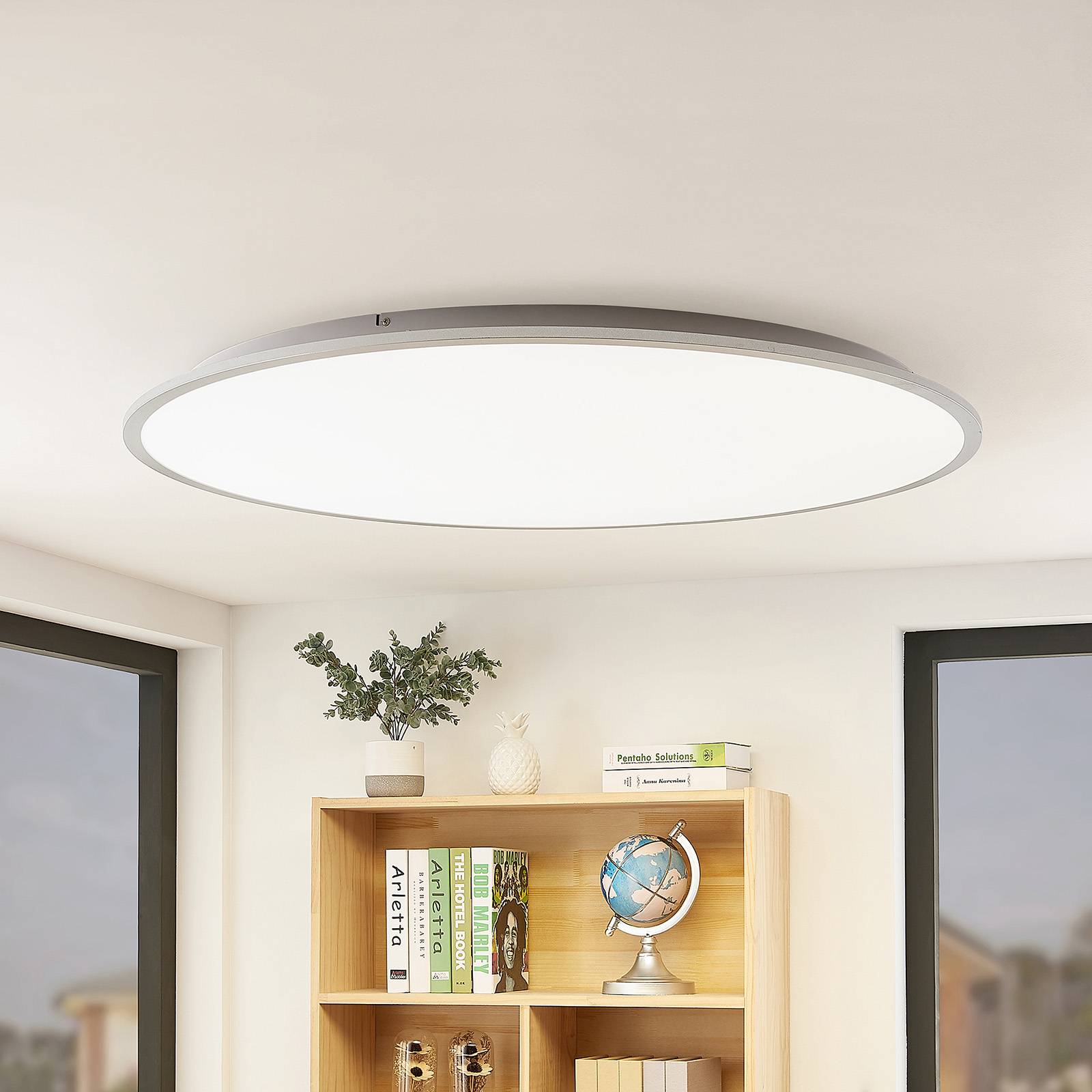 Lindby LED-Deckenlampe Narima, 4.000 K, Ø 100 cm, silber Lindby LED-Deckenlampe Narima, 4.000 K, Ø 100 cm, silber von LINDBY