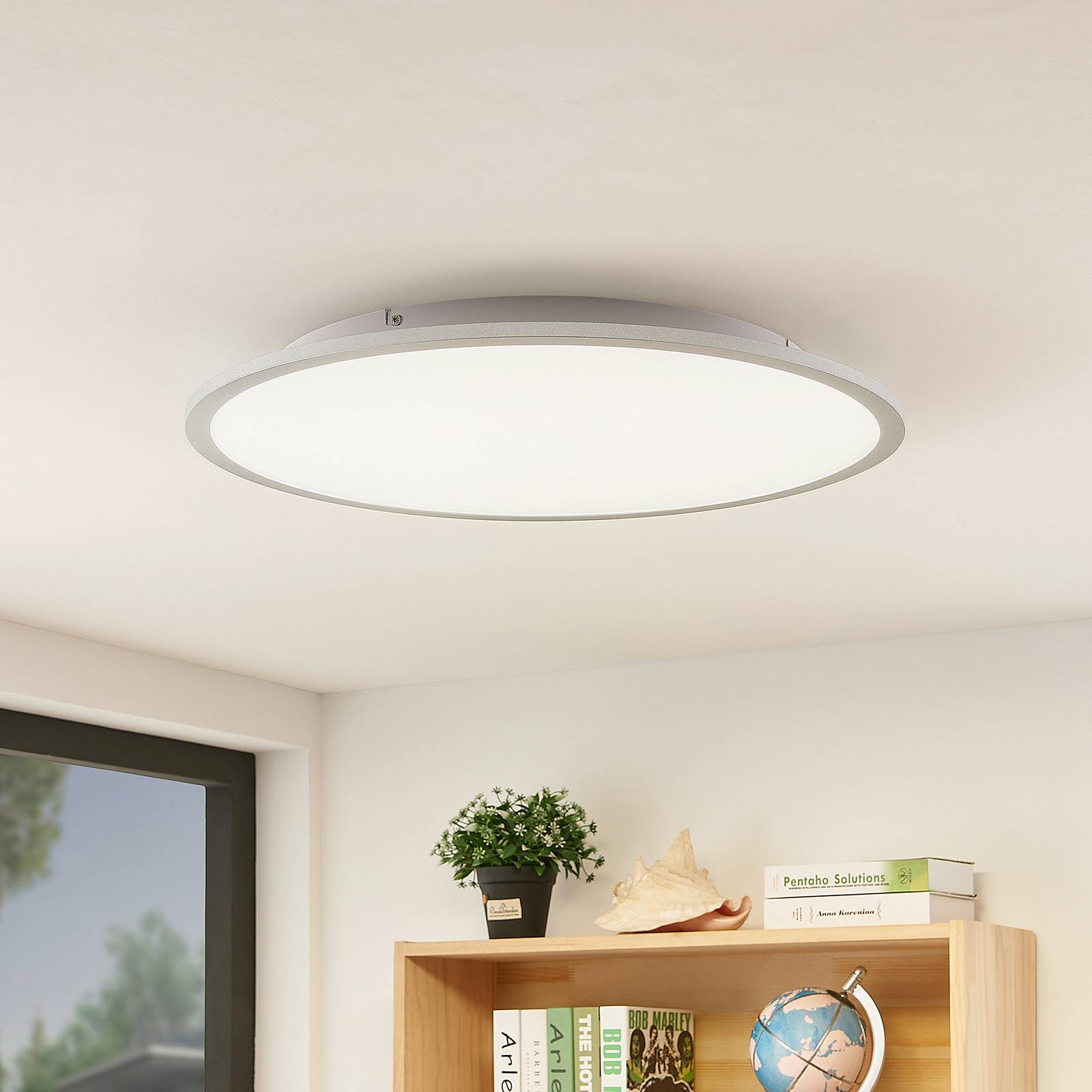 Lindby LED-Deckenlampe Narima, 4.000 K, Ø 60 cm, silber Lindby LED-Deckenlampe Narima, 4.000 K, Ø 60 cm, silber von LINDBY