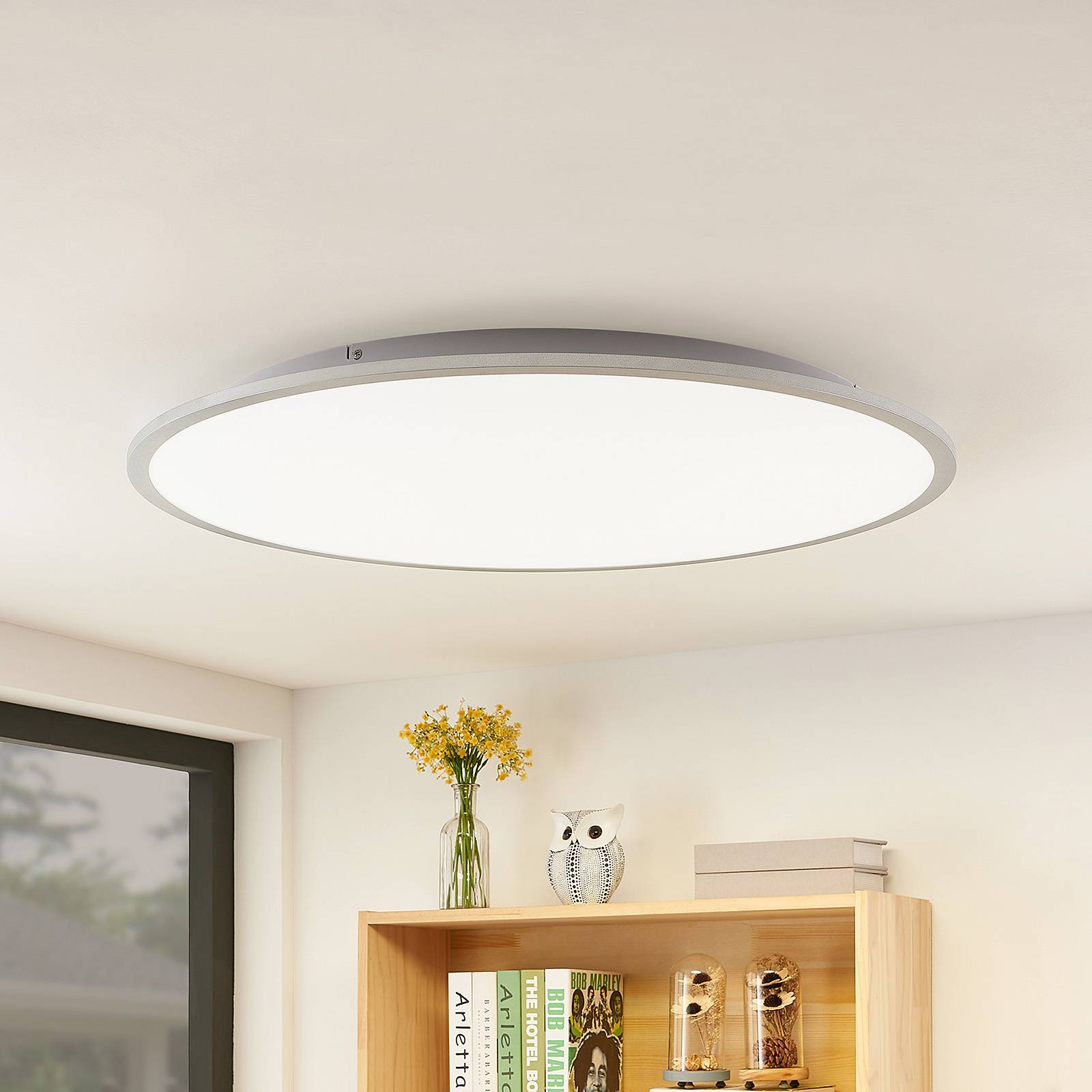 Lindby LED-Deckenlampe Narima, 4.000 K, Ø 80 cm, silber Lindby LED-Deckenlampe Narima, 4.000 K, Ø 80 cm, silber von LINDBY