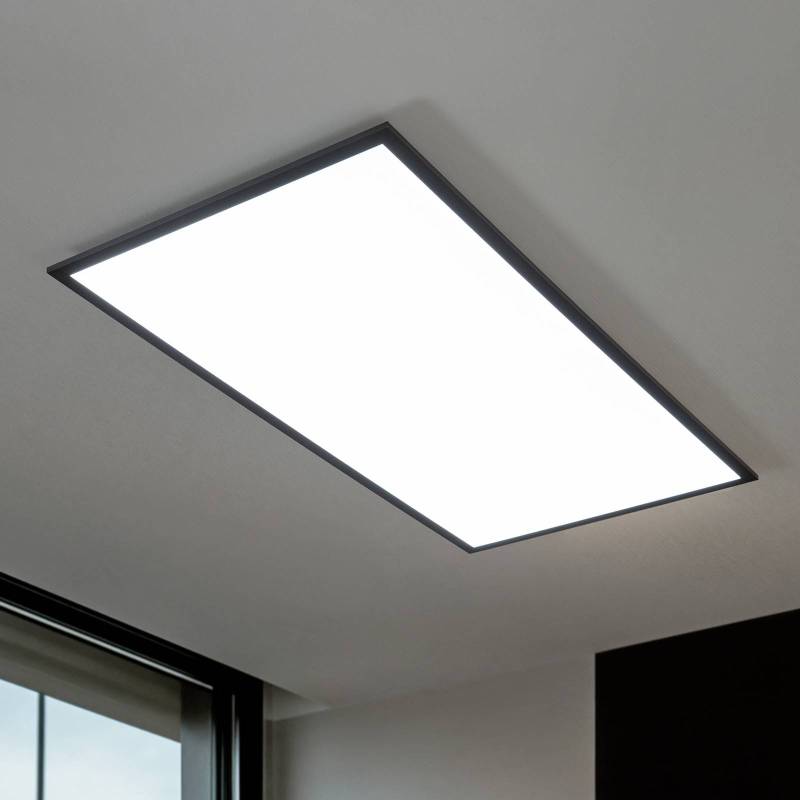 Lindby LED-Panel Nelios, 120 x 60 cm, CCT, schwarz, Metall von LINDBY