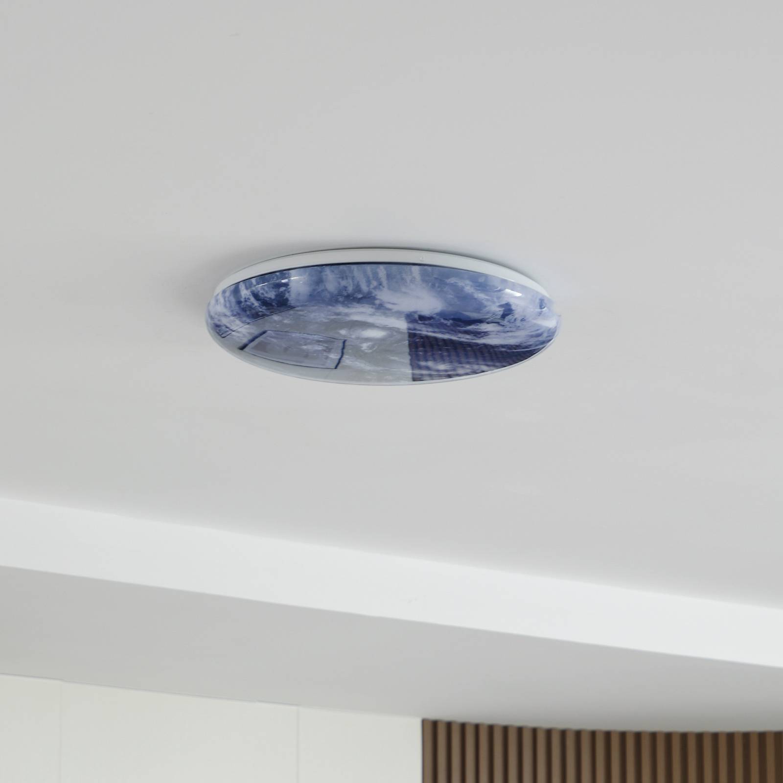Lindby LED-Deckenleuchte Orbi, 48 cm, blau/weiß, Kunststoff Lindby LED-Deckenleuchte Orbi, 48 cm, blau/weiß, Kunststoff von LINDBY