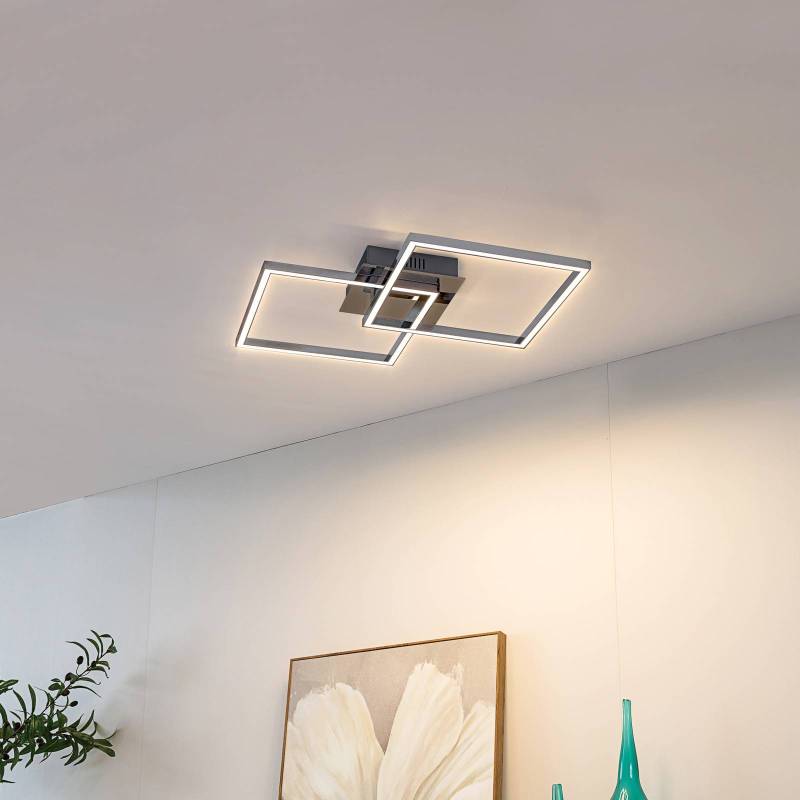 Lindby LED-Deckenleuchte Panja, 50 cm, chromfarben, Eisen von LINDBY