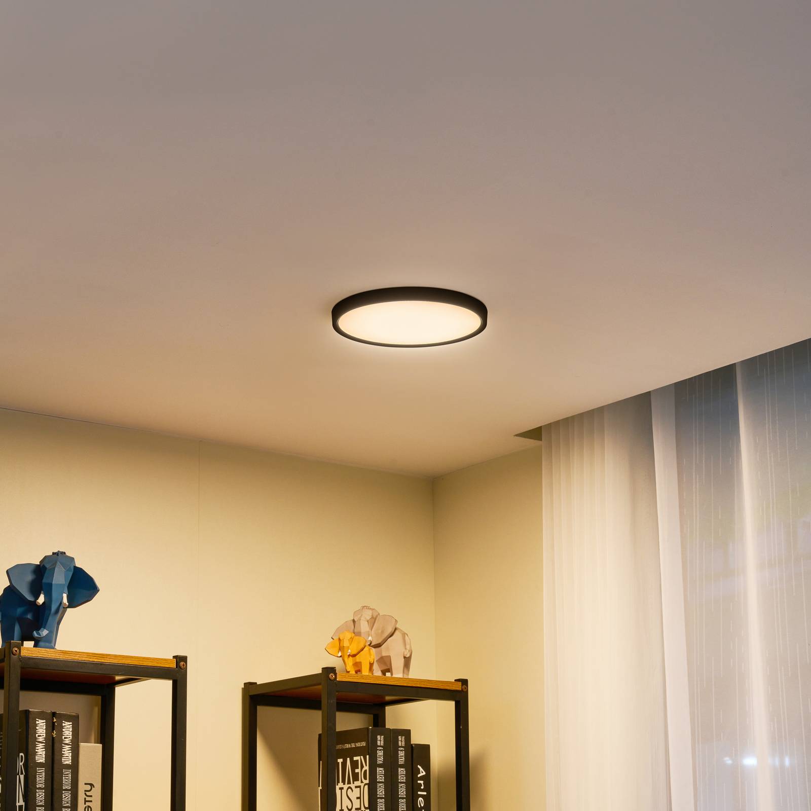 Lindby LED-Deckenleuchte Pravin, Ø 23 cm, CCT, schwarz Lindby LED-Deckenleuchte Pravin, Ø 23 cm, CCT, schwarz von LINDBY