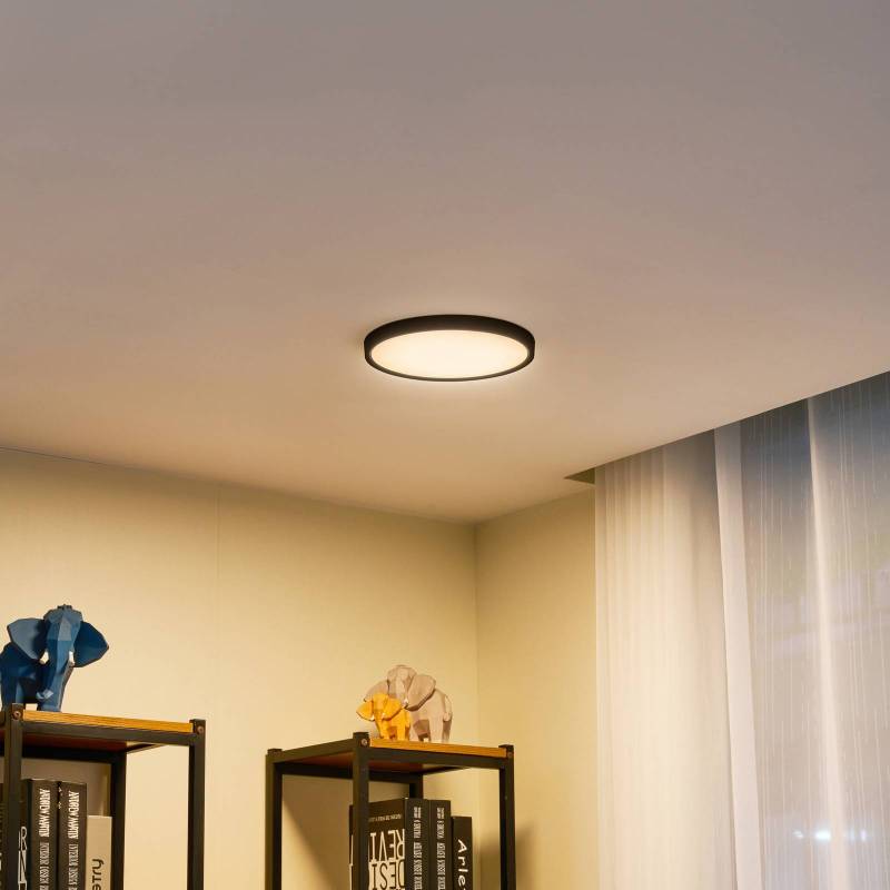 Lindby LED-Deckenleuchte Pravin, Ø 23 cm, CCT, schwarz von LINDBY