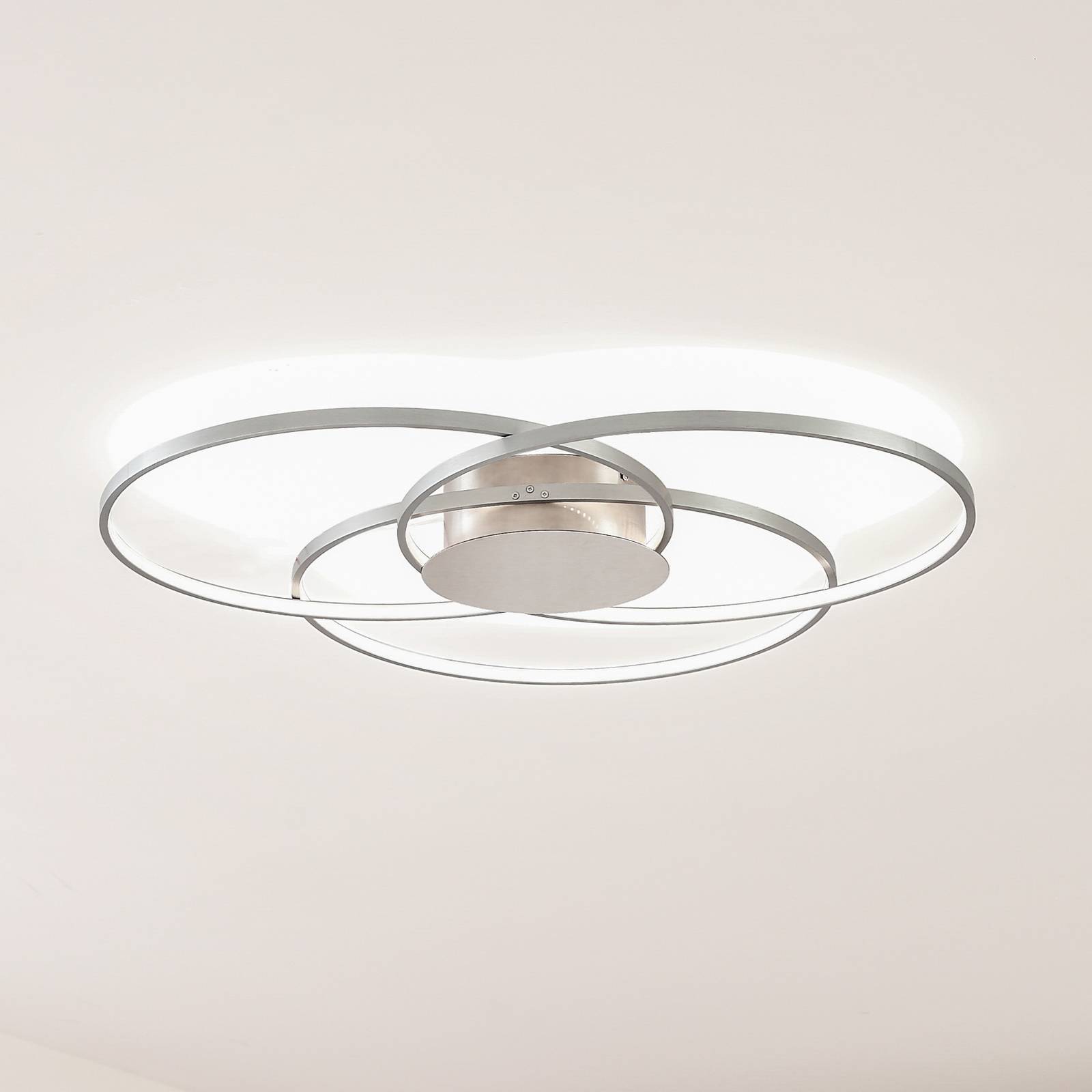Lindby LED-Deckenleuchte Riley, alufarben, Metall, dimmbar Lindby LED-Deckenleuchte Riley, alufarben, Metall, dimmbar von LINDBY