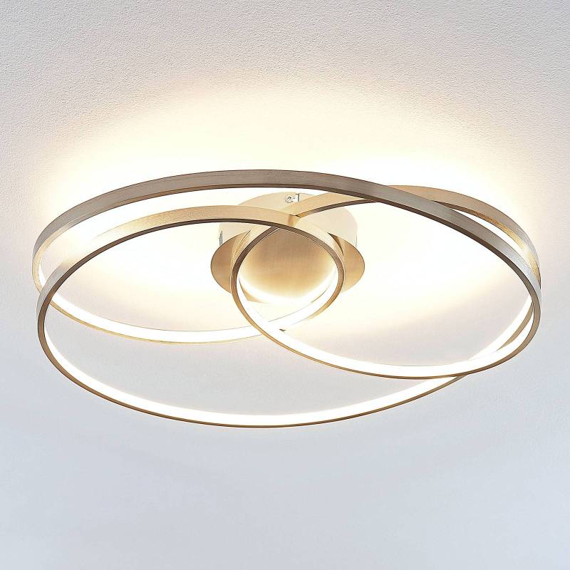 Lindby LED-Deckenlampe Joline, Ø 60 cm, nickelfarben, Metall von LINDBY