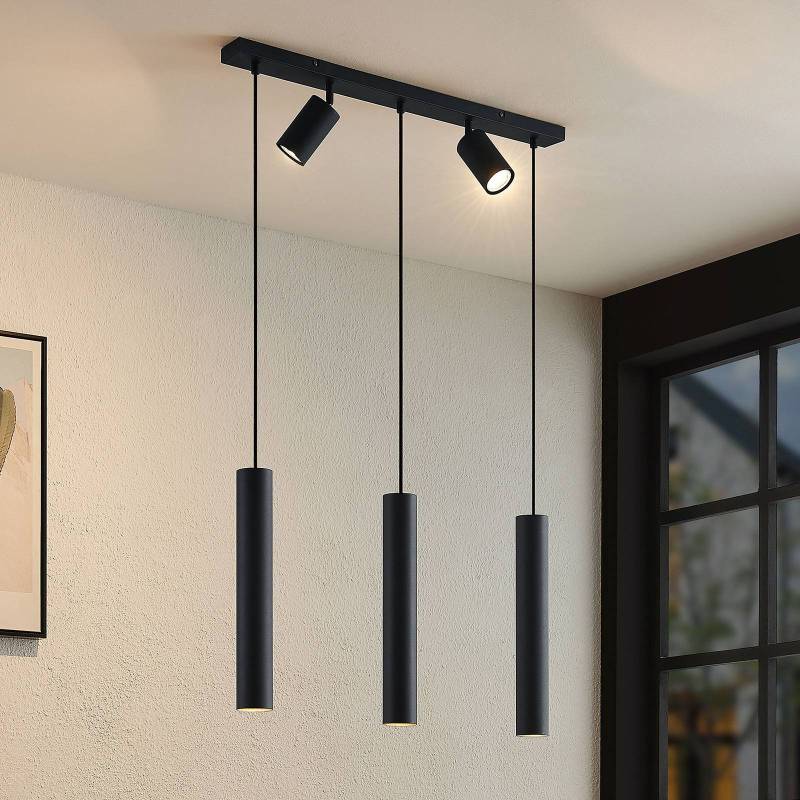 Lindby Hängeleuchte Sanad, 70 cm, 5-flg., schwarz, GU10 von LINDBY