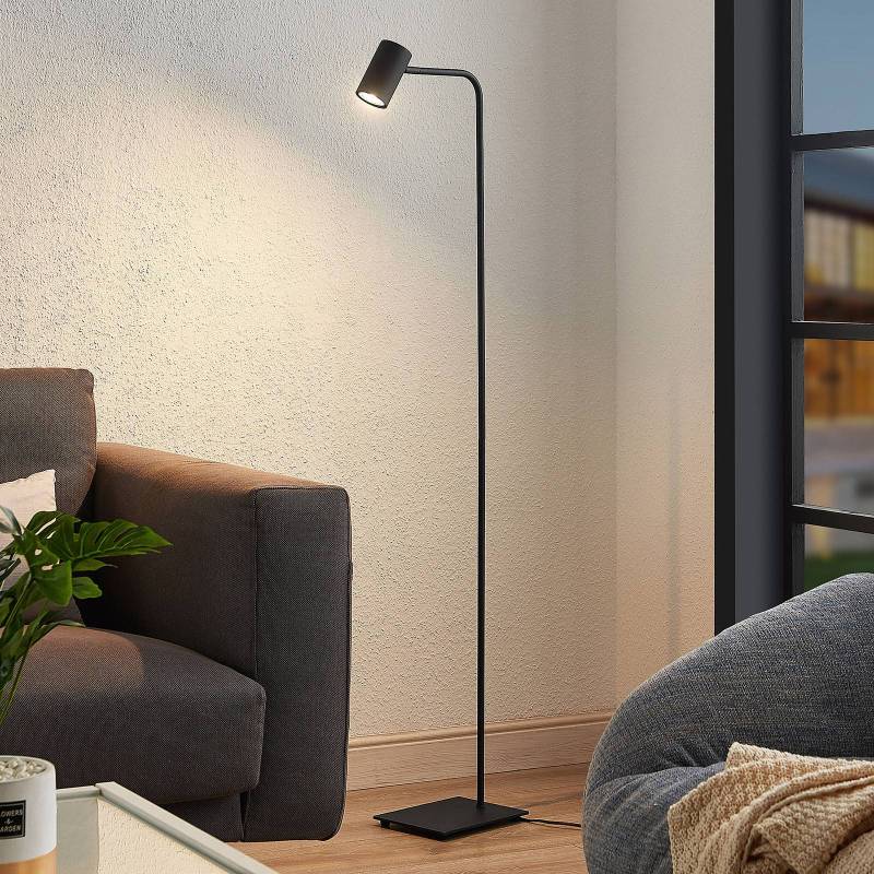 Lindby Stehleuchte Sanad, Höhe 140 cm, schwarz, Metall, GU10 von LINDBY
