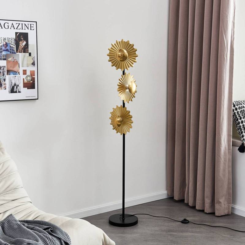 Lindby Senmia Stehleuchte in Gold, dreiflammig von LINDBY