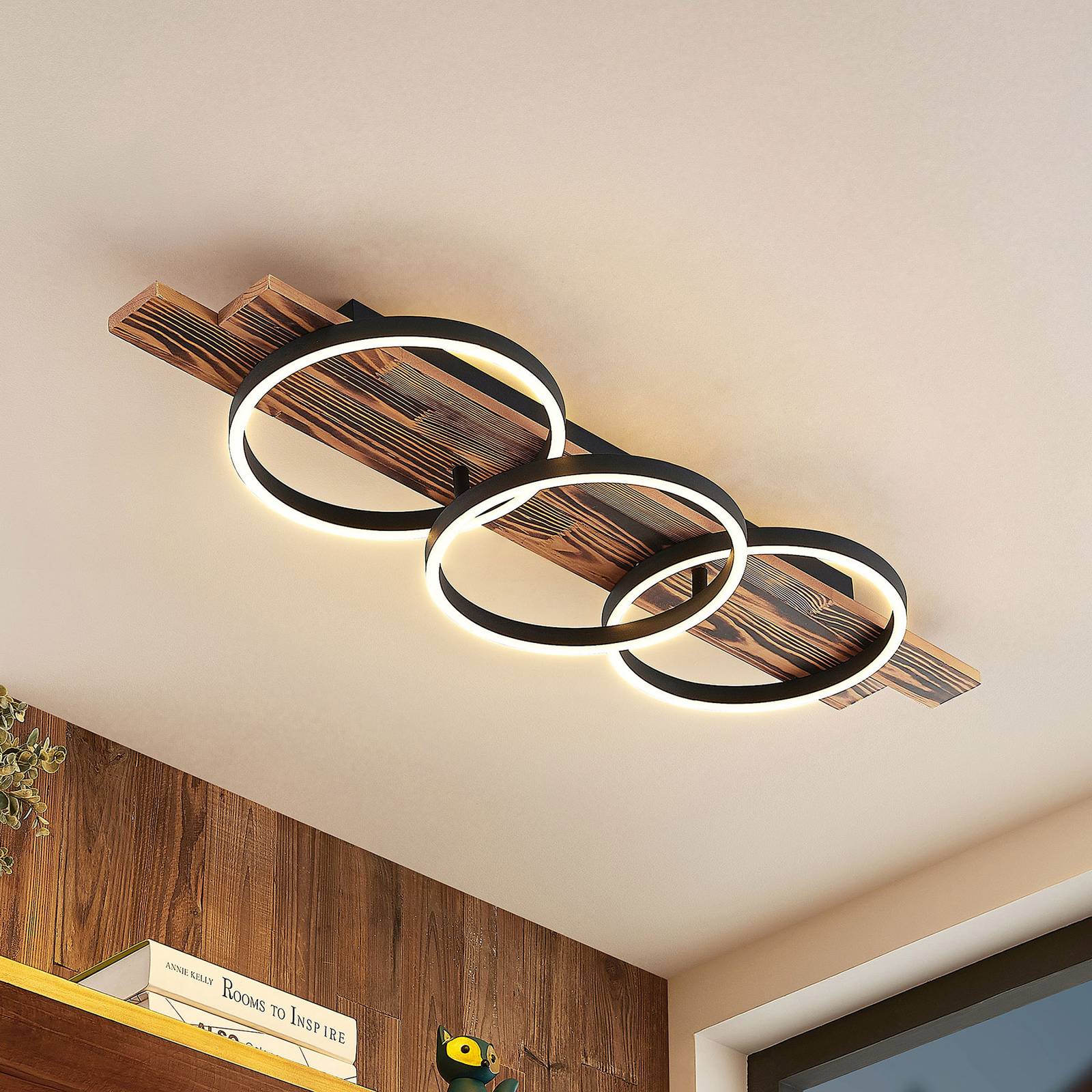 Lindby LED-Deckenleuchte Sentoa, Holz, 100 cm lang, 3.000 K Lindby LED-Deckenleuchte Sentoa, Holz, 100 cm lang, 3.000 K von LINDBY