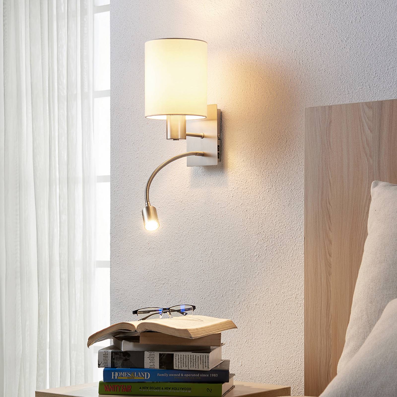 Lindby Wandleuchte Shajan, 2er-Set, 29cm, E27, LED-Leselicht Lindby Wandleuchte Shajan, 2er-Set, 29cm, E27, LED-Leselicht von LINDBY