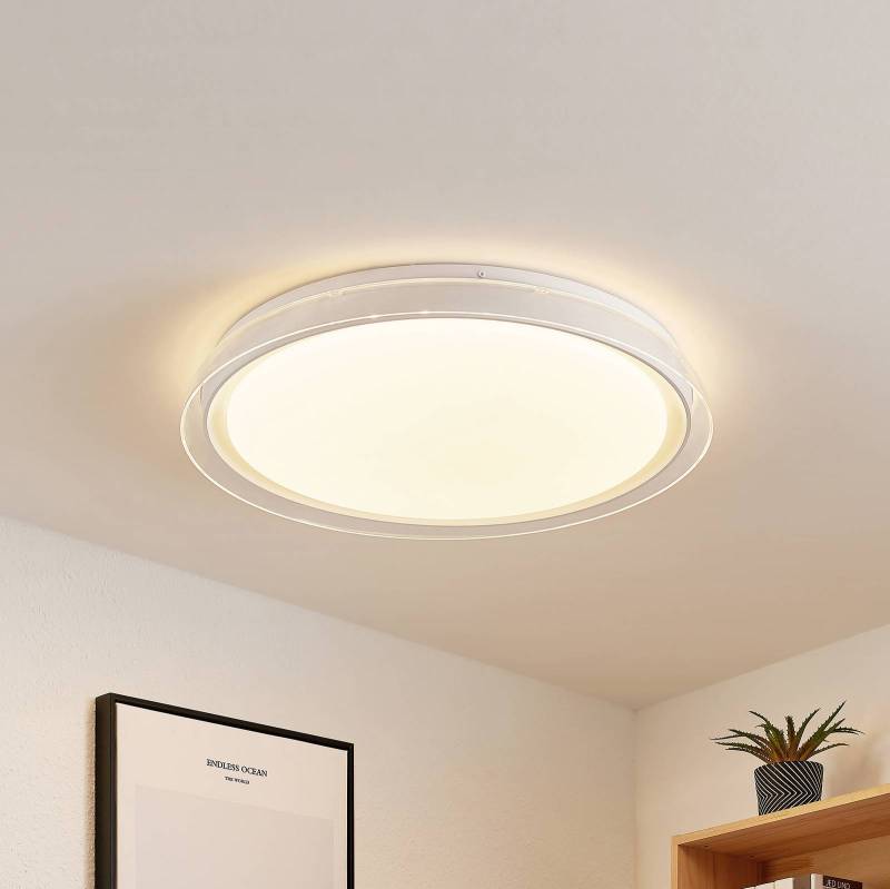 Lindby LED-Deckenleuchte Sleya Ø 50 cm, weiß, CCT, dimmbar von LINDBY