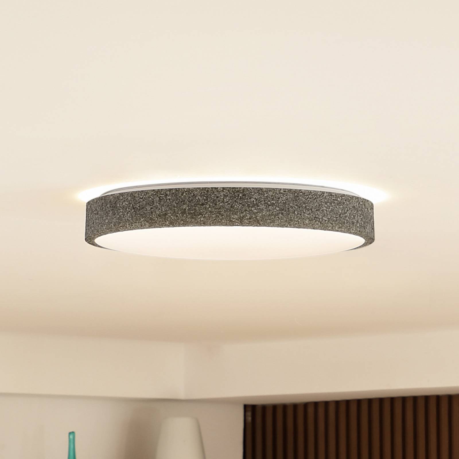 Lindby Smart LED-Deckenlampe Elmor Ø 39 cm grau RGB CCT Lindby Smart LED-Deckenlampe Elmor Ø 39 cm grau RGB CCT von LINDBY