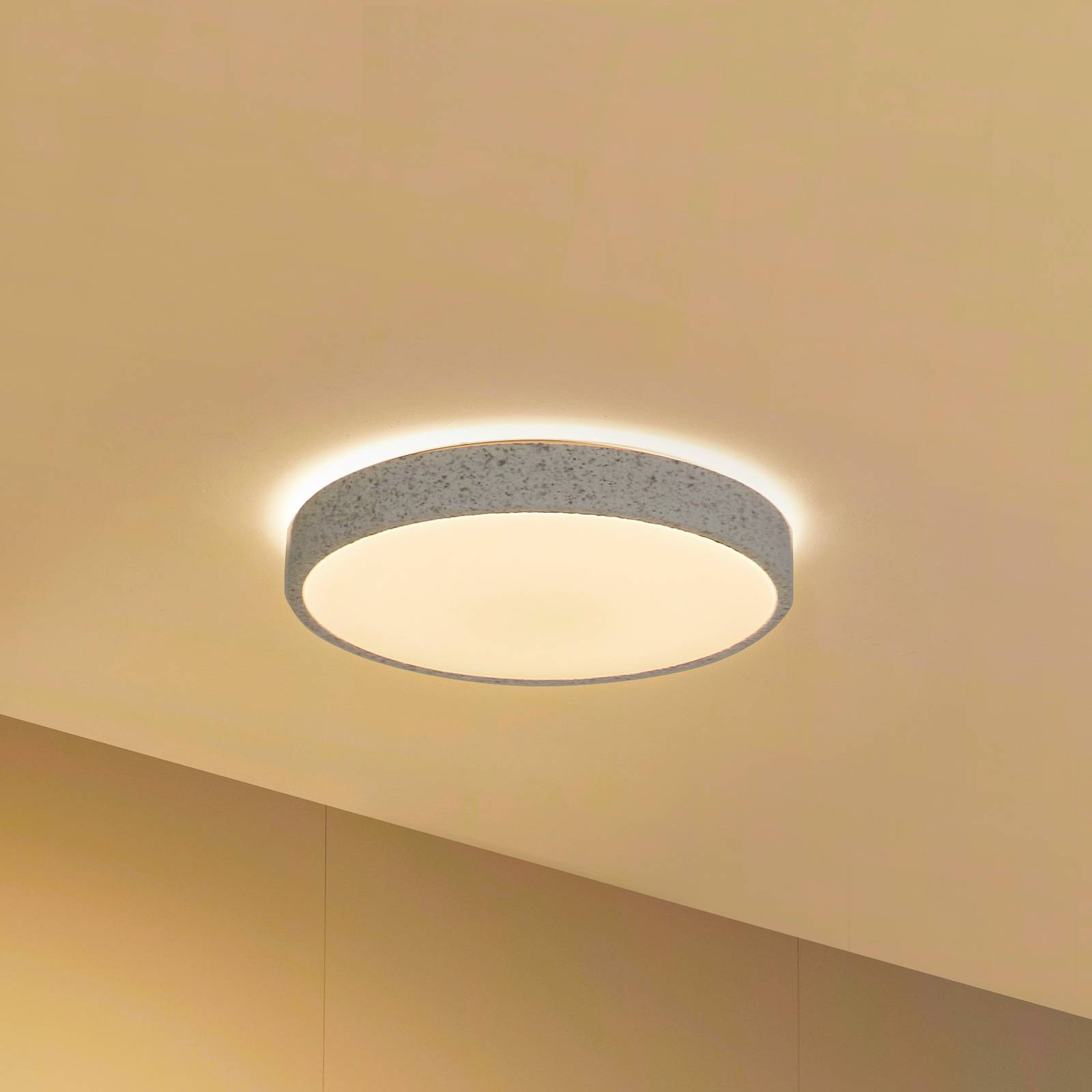 Lindby Smart LED-Deckenlampe Elmor Tuya Ø39cm hellgrau Tuya von LINDBY