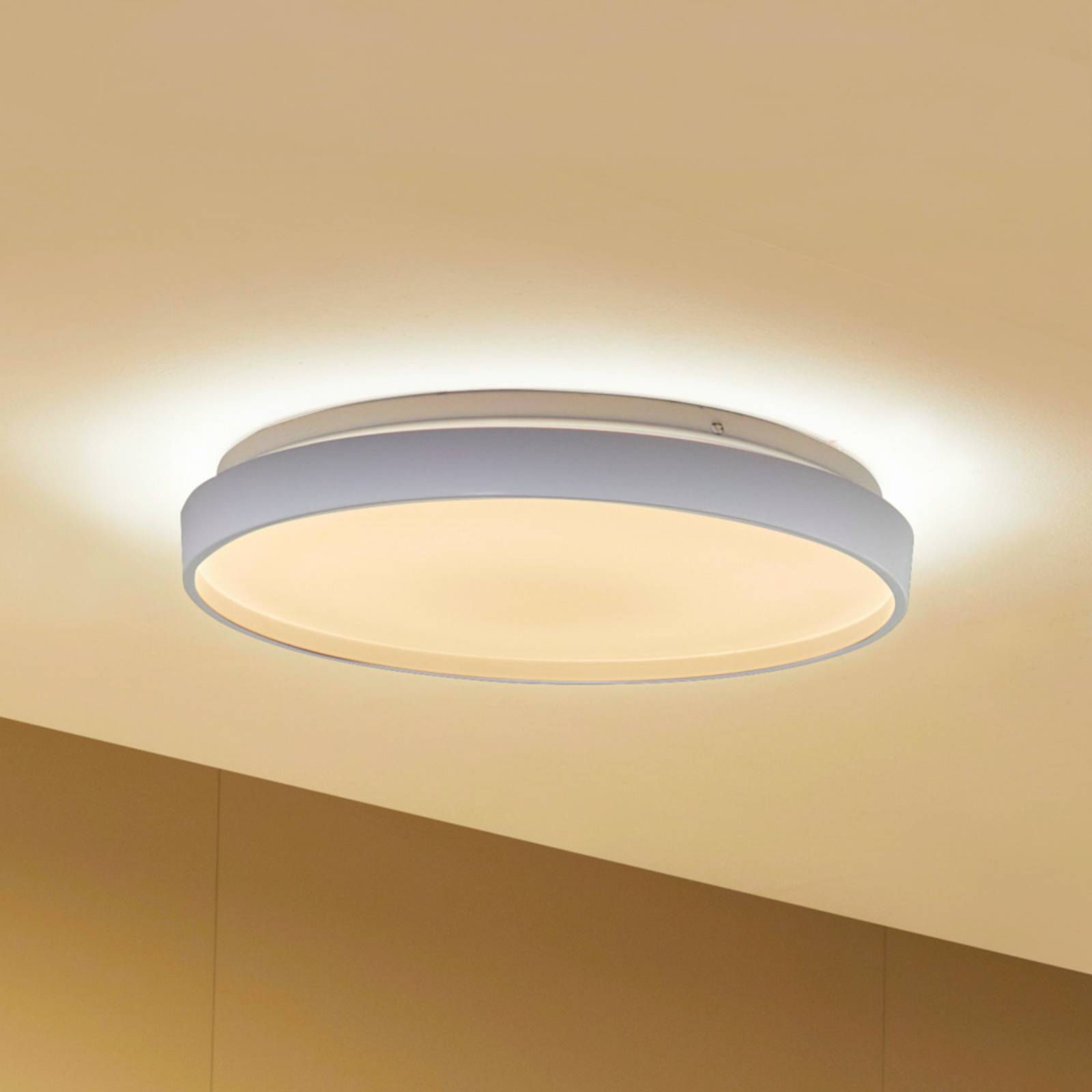 Lindby Smart LED-Deckenlampe Mirren, weiß, Metall, CCT, Tuya Lindby Smart LED-Deckenlampe Mirren, weiß, Metall, CCT, Tuya von LINDBY