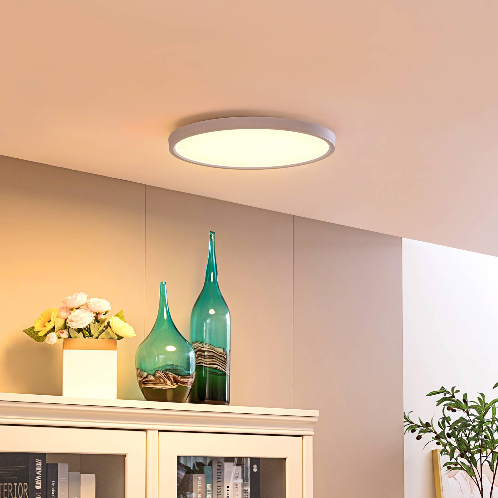 Lindby Smart LED-Deckenleuchte Denora, Tuya, RGBW, CCT, weiß von LINDBY