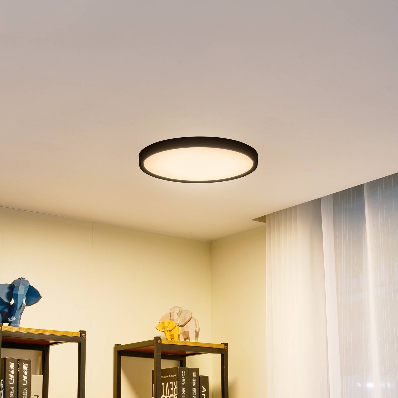 Lindby Smart LED-Deckenleuchte Pravin, Ø 40 cm, CCT, schwarz Lindby Smart LED-Deckenleuchte Pravin, Ø 40 cm, CCT, schwarz von LINDBY