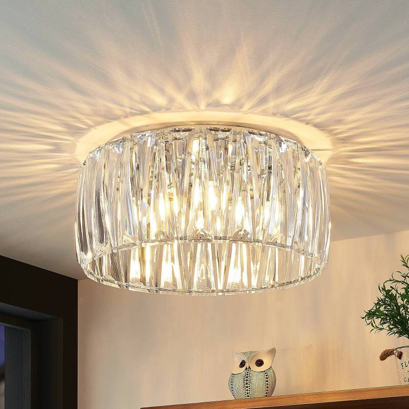 Lindby Deckenleuchte Sofia, transparent, Acryl, Ø 46cm von LINDBY