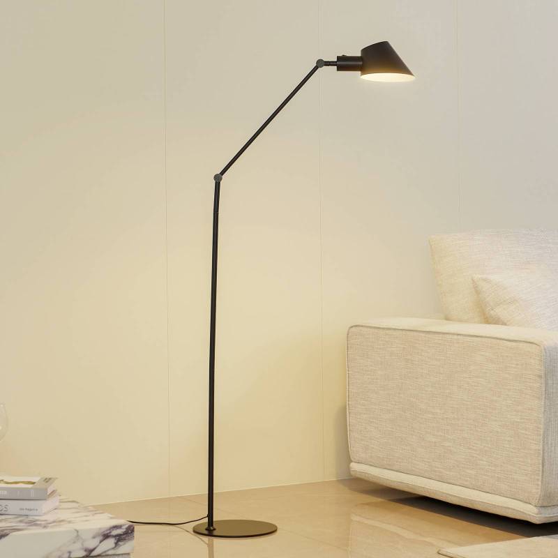 Lindby Stehleuchte Corali, schwarz, Metall, Höhe 176,5cm von LINDBY