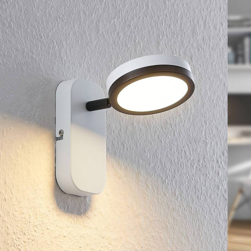 Lindby Strahler Vesim, weiß, 1-flammig, 15 cm hoch, Eisen von LINDBY