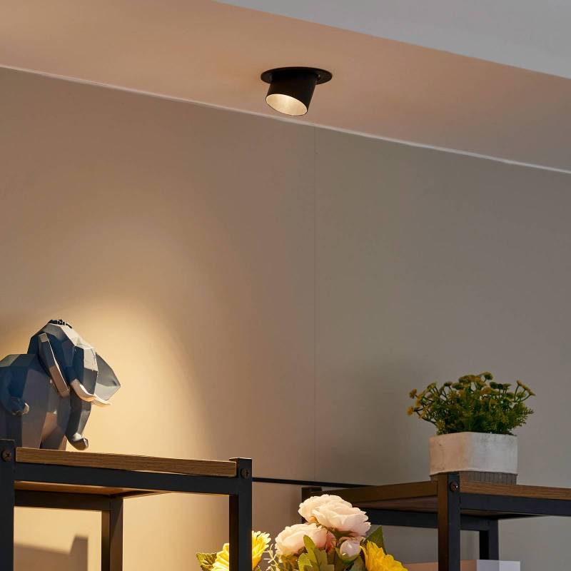 Lindby Deckenstrahler Thorid, Ø 9 cm, schwarz, Metall, GU10 von LINDBY