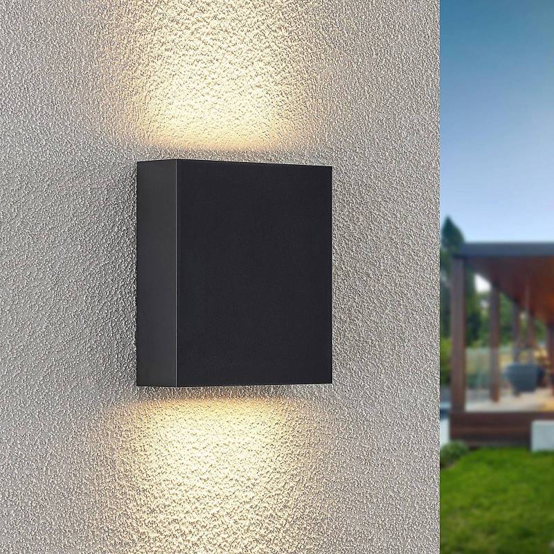 Lindby LED-Außenwandleuchte Ugar, 13cm, anthrazit, up/down von LINDBY