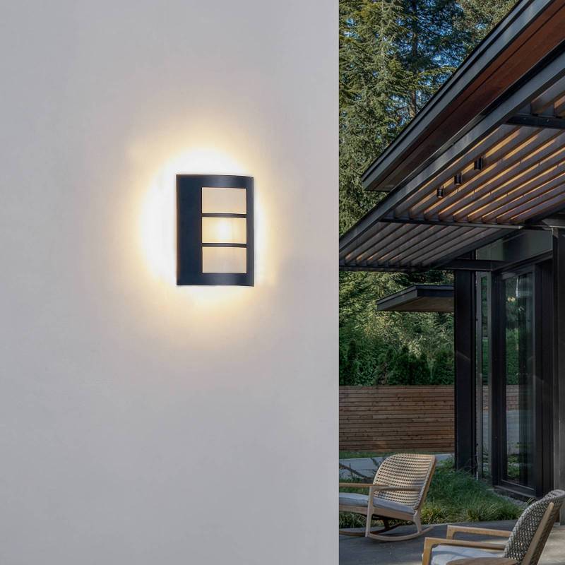 Lindby Außenwandlampe Vimal, E27, 26 cm, schwarz, Aluminium von LINDBY