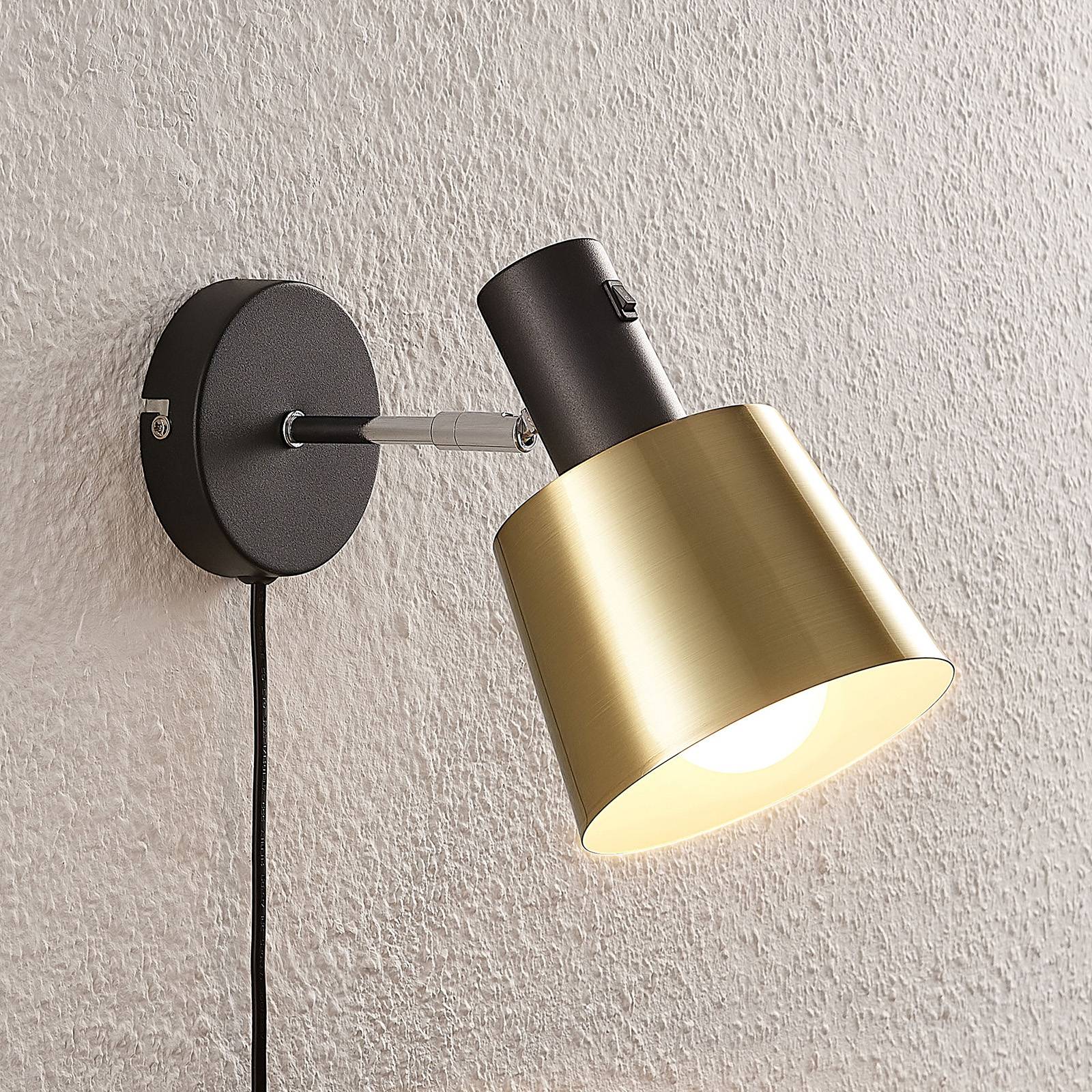 Lindby Vlada Wandlampe zum Lesen, messing, schwarz Lindby Vlada Wandlampe zum Lesen, messing, schwarz von LINDBY