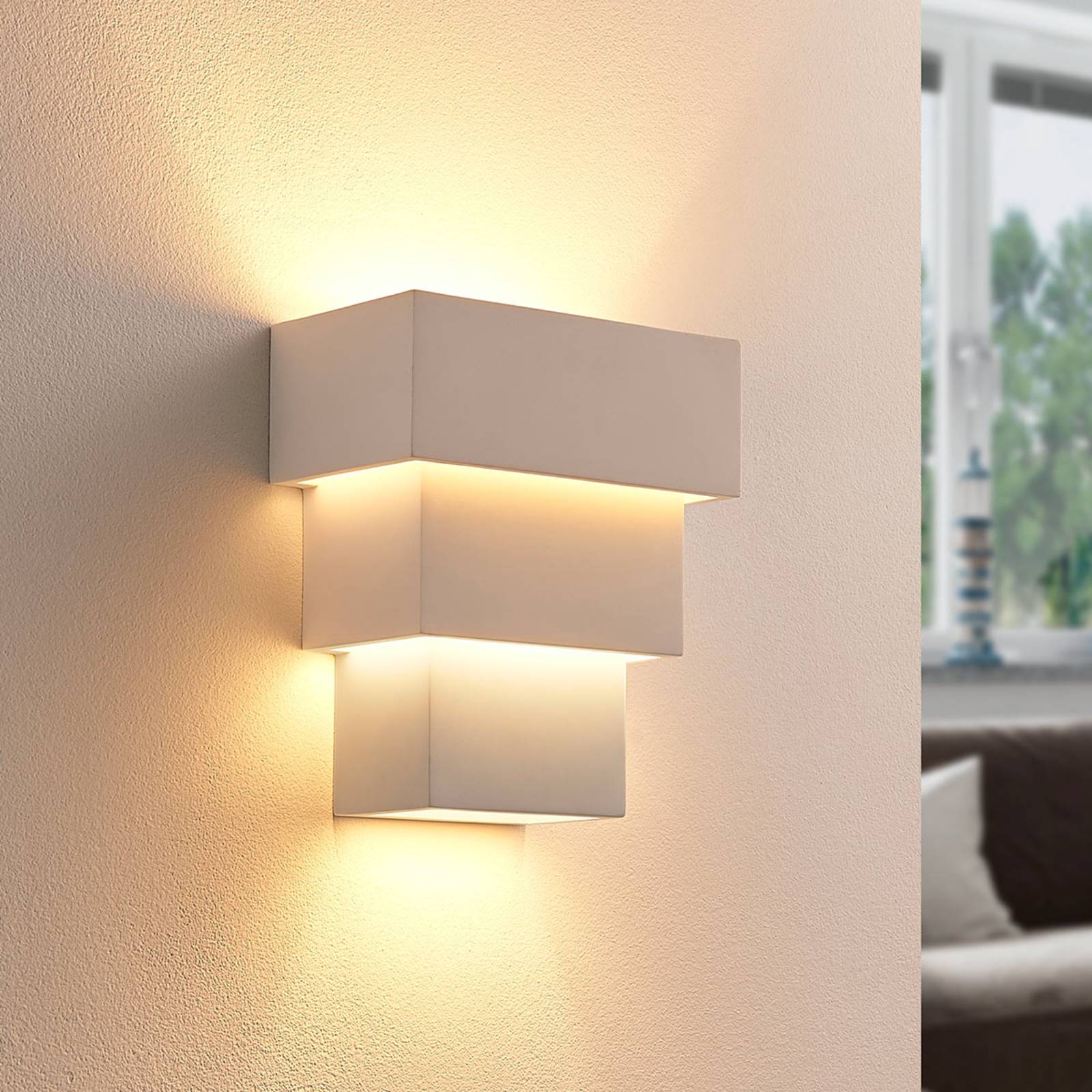 Lindby Wandlampe Antonella, weiß Gips, G9, bemalbar, 21 cm Lindby Wandlampe Antonella, weiß Gips, G9, bemalbar, 21 cm von LINDBY