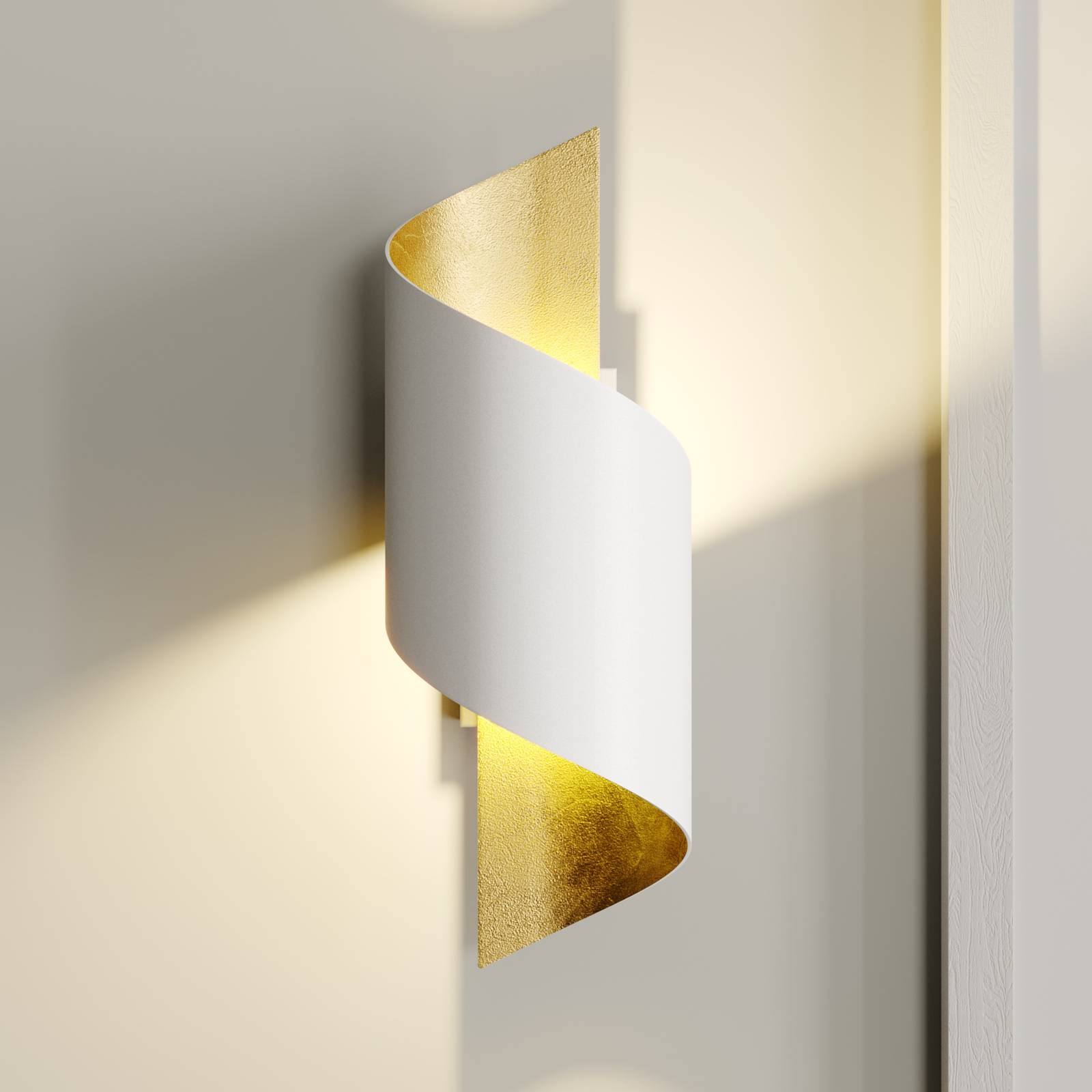 Lindby Wandleuchte Desirio, weiß/gold, 24cm, G9, Metall Lindby Wandleuchte Desirio, weiß/gold, 24cm, G9, Metall von LINDBY
