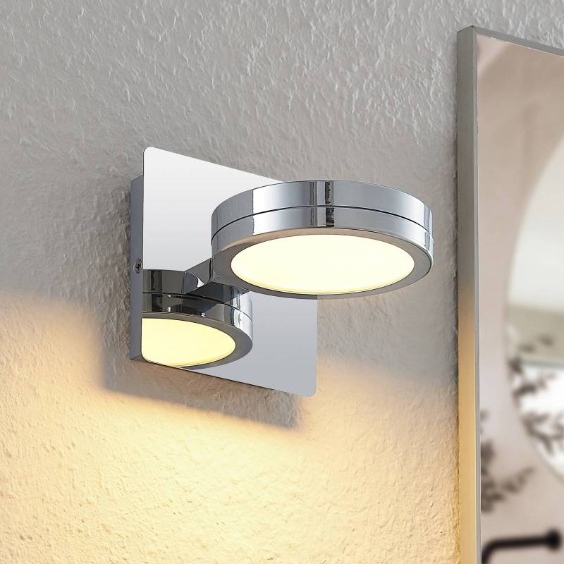 Lindby Wandleuchte Skrolla, 1-flammig, 11 cm hoch, CCT, IP44 von LINDBY