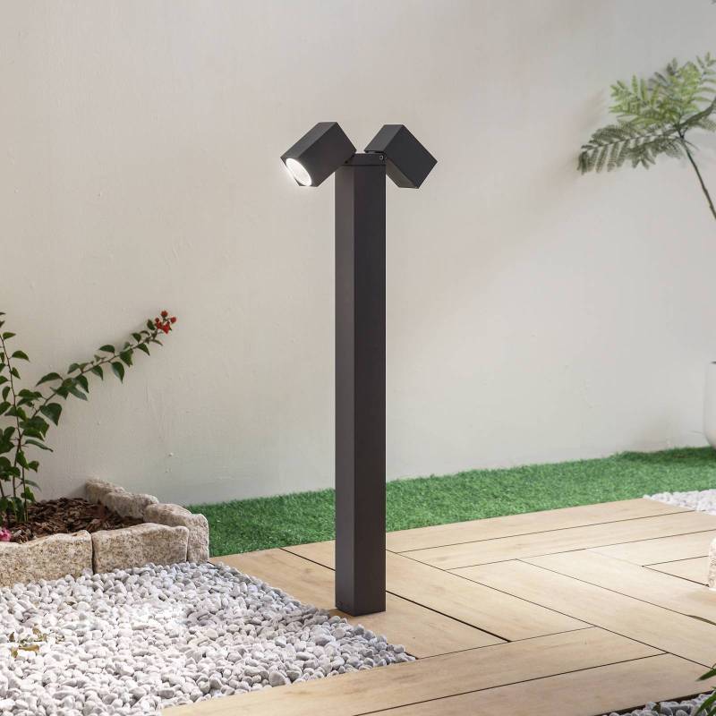 Lindby Wegeleuchte Othil, 2-flg., 80 cm, anthrazit, Metall von LINDBY