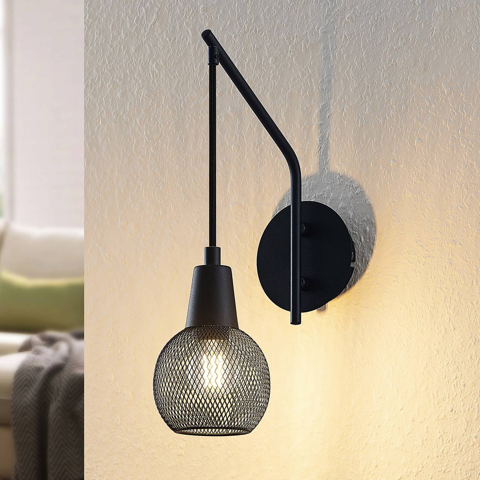 Lindby Zerda Wandlampe, Gitterschirm, hängend Lindby Zerda Wandlampe, Gitterschirm, hängend von LINDBY
