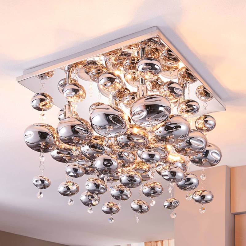 Lindby Deckenleuchte Esfera, rauchgrau, Glas, 4-flg., 35cm von LINDBY