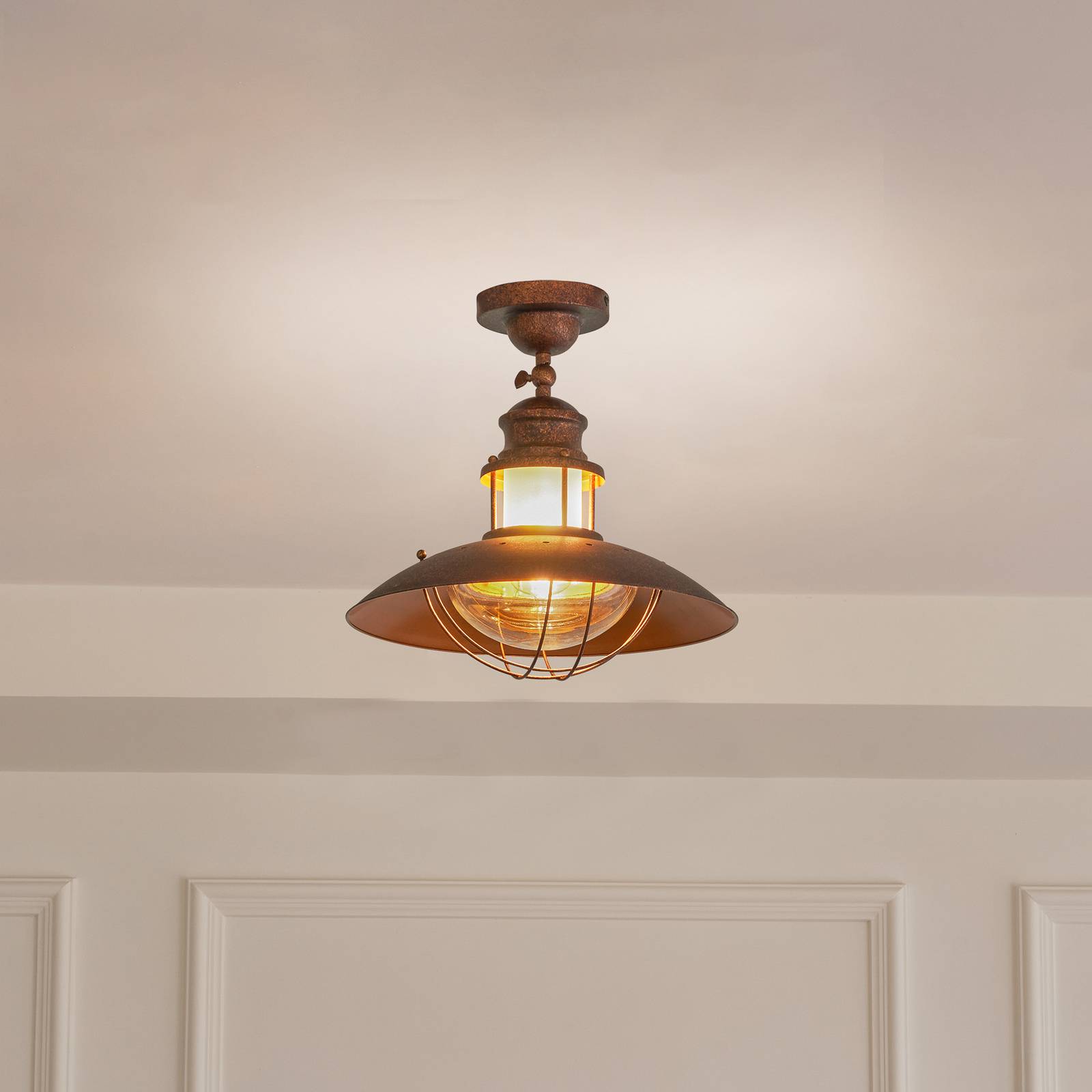 Lindby Deckenleuchte Louisanne, braun, Metall, Ø 35cm Lindby Deckenleuchte Louisanne, braun, Metall, Ø 35cm von LINDBY