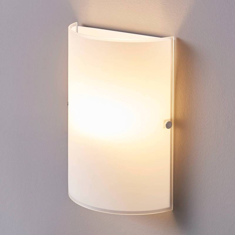 Lindby Wandleuchte Giulia, weiß, Glas, 25 cm hoch, E14 von LINDBY