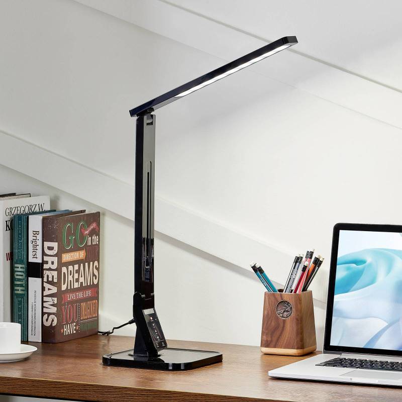 Lindby LED-Schreibtischleuchte Eleni, schwarz, CCT, dimmbar von LINDBY
