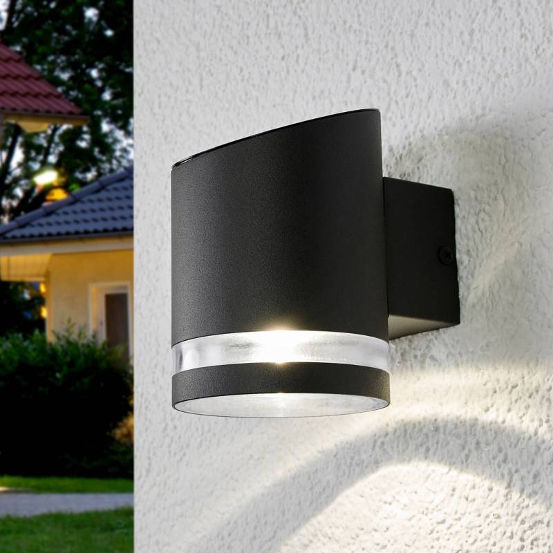 Lindby LED-Solar-Außenwandleuchte Melinda, 9 cm, Edelstahl von LINDBY